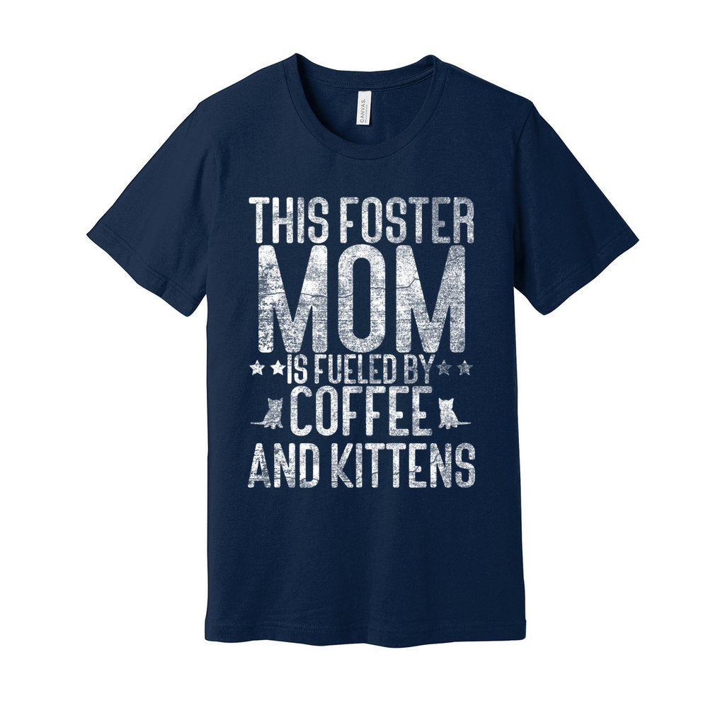 FUELED BY COFFEE AND KITTENS - XS / Navy - Foster Mom Things