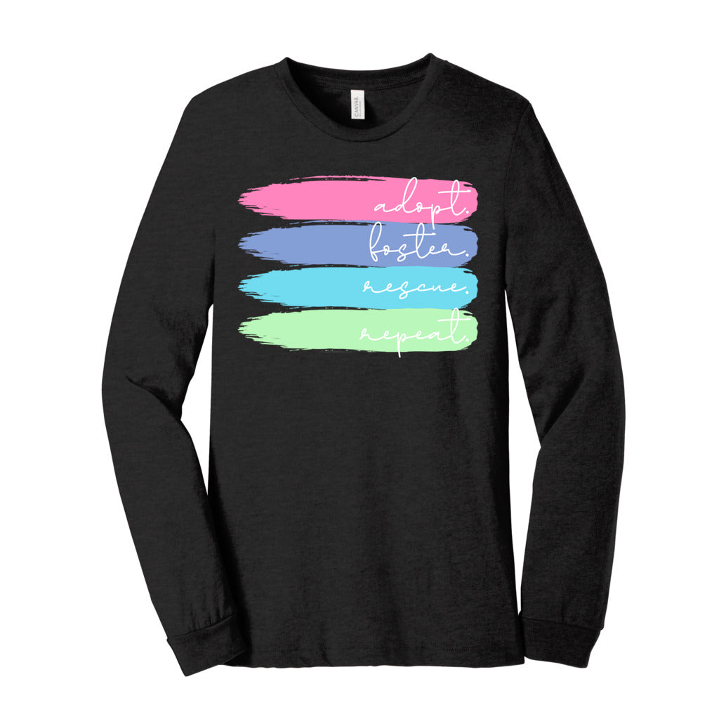 ADOPT FOSTER RESCUE REPEAT - S / Black Heather - Foster Mom Things