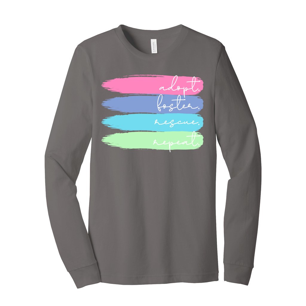 ADOPT FOSTER RESCUE REPEAT - S / Asphalt - Foster Mom Things