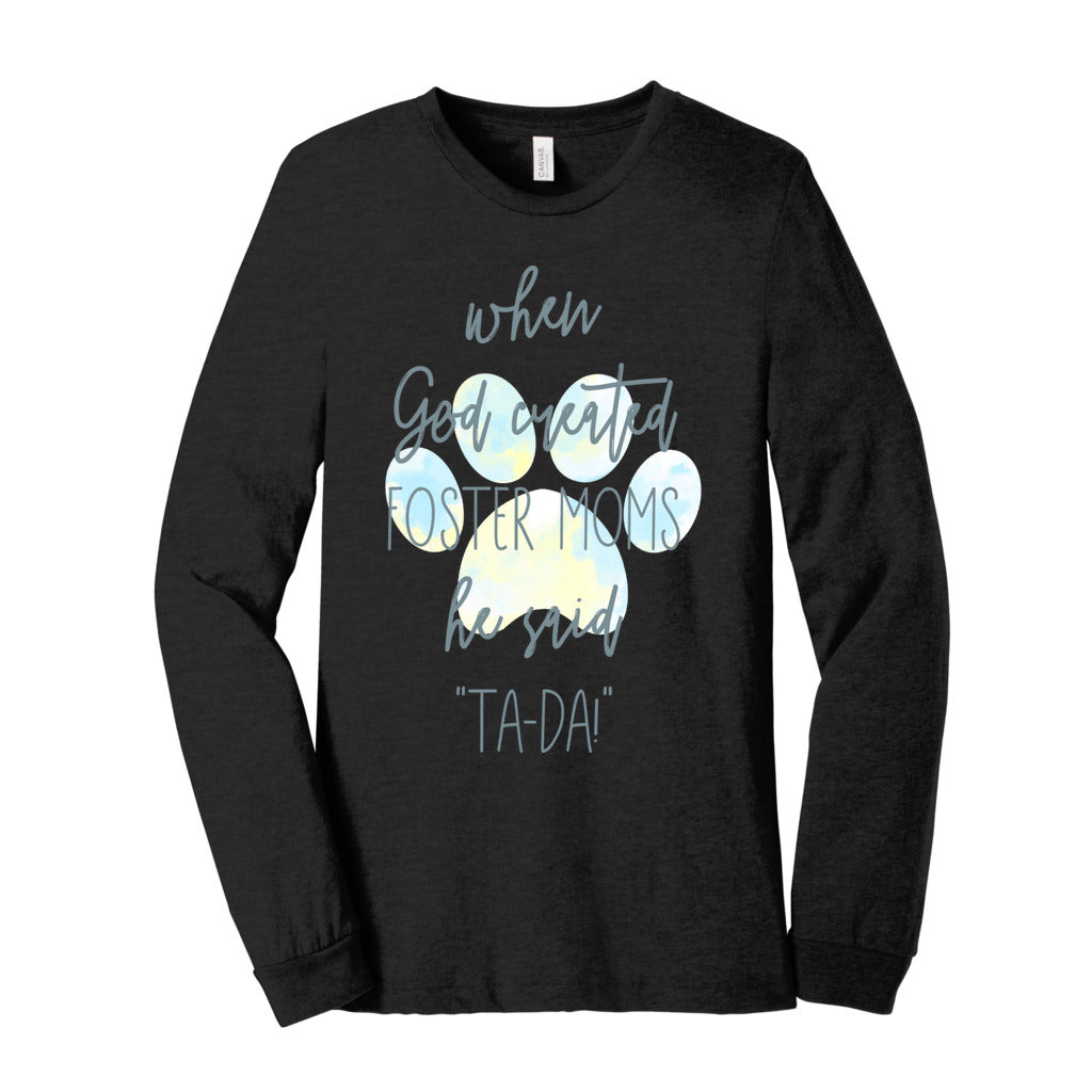 GOD CREATED FOSTER MOMS - S / Black Heather - Foster Mom Things