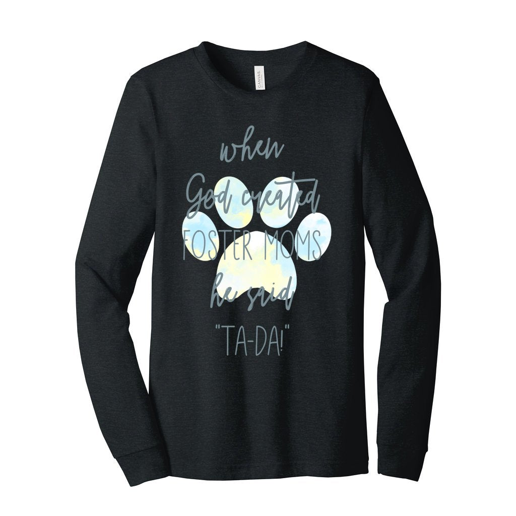 GOD CREATED FOSTER MOMS - XS / Dark Grey Heather - Foster Mom Things