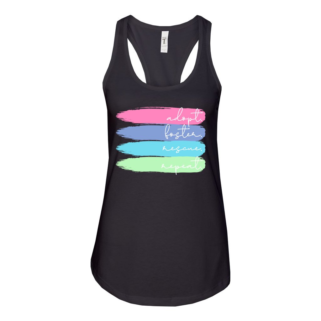 ADOPT FOSTER RESCUE REPEAT - S / Black - Foster Mom Things