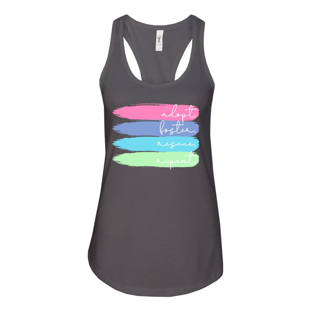 ADOPT FOSTER RESCUE REPEAT - S / Dark Grey - Foster Mom Things