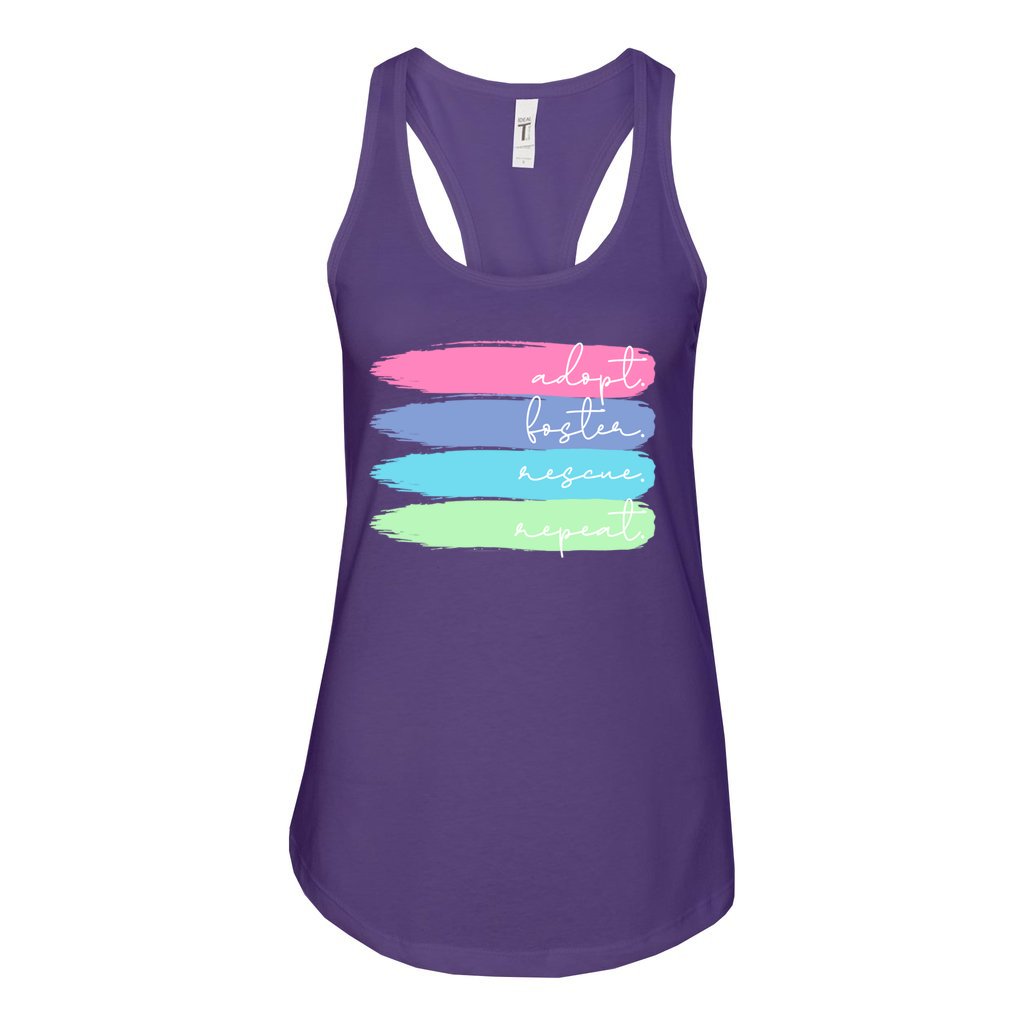 ADOPT FOSTER RESCUE REPEAT - S / Purple Rush - Foster Mom Things