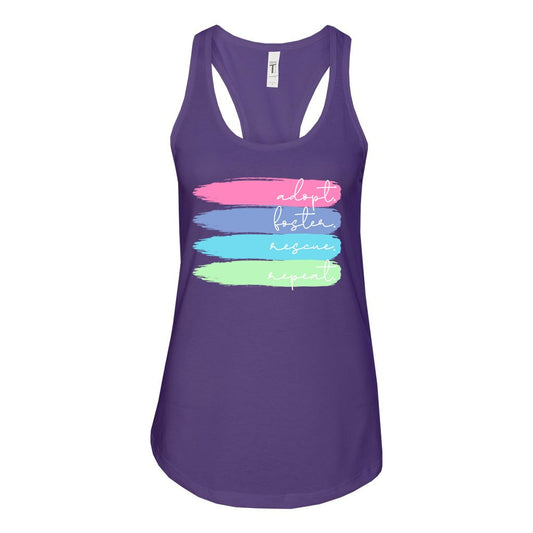 ADOPT FOSTER RESCUE REPEAT - S / Purple Rush - Foster Mom Things