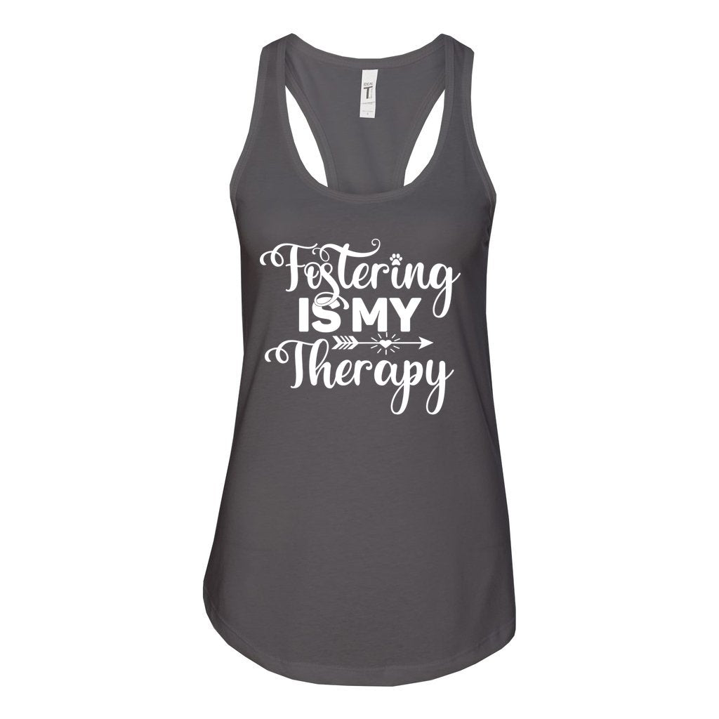 FOSTERING IS MY THERAPY - S / Dark Grey - Foster Mom Things