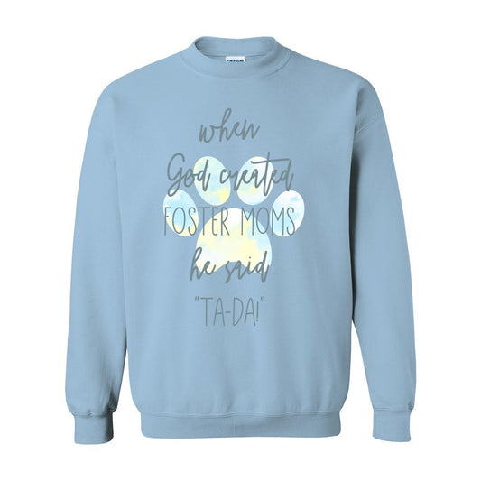 GOD CREATED FOSTER MOMS - S / Light Blue - Foster Mom Things