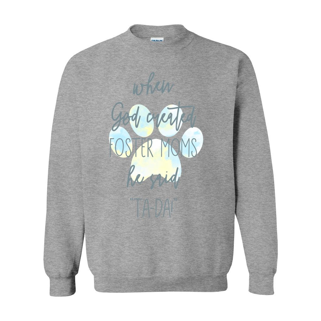 GOD CREATED FOSTER MOMS - S / Sports Grey - Foster Mom Things