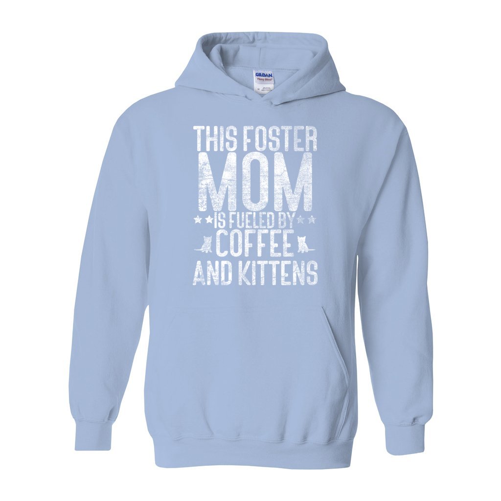 FUELED BY COFFEE AND KITTENS - S / Light Blue - Foster Mom Things