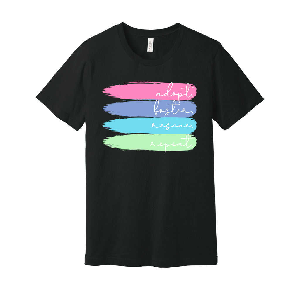ADOPT FOSTER RESCUE REPEAT - S / Vintage Black - Foster Mom Things