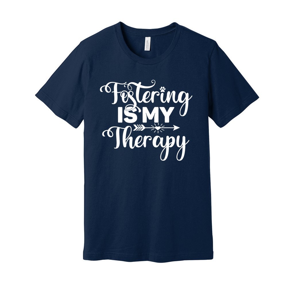 FOSTERING IS MY THERAPY - XS / Navy - Foster Mom Things