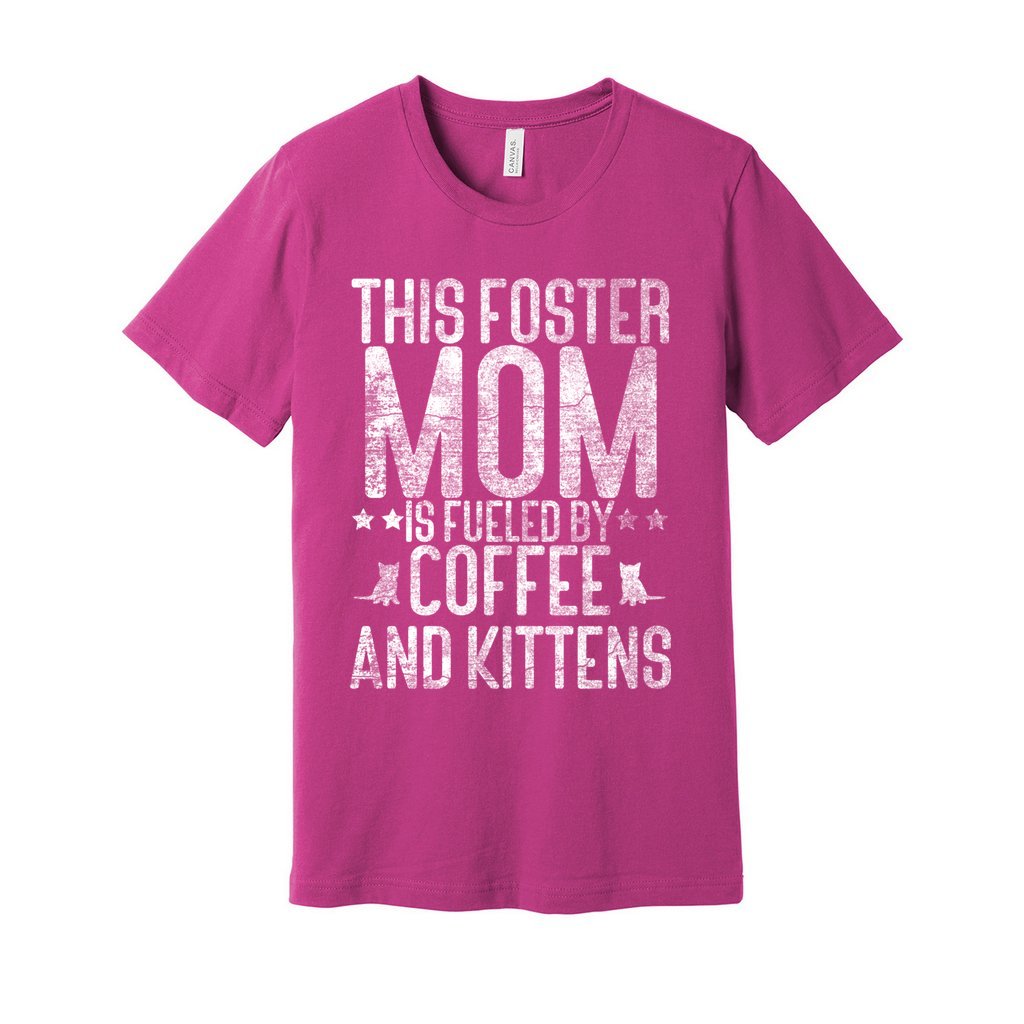 FUELED BY COFFEE AND KITTENS - XS / Berry - Foster Mom Things