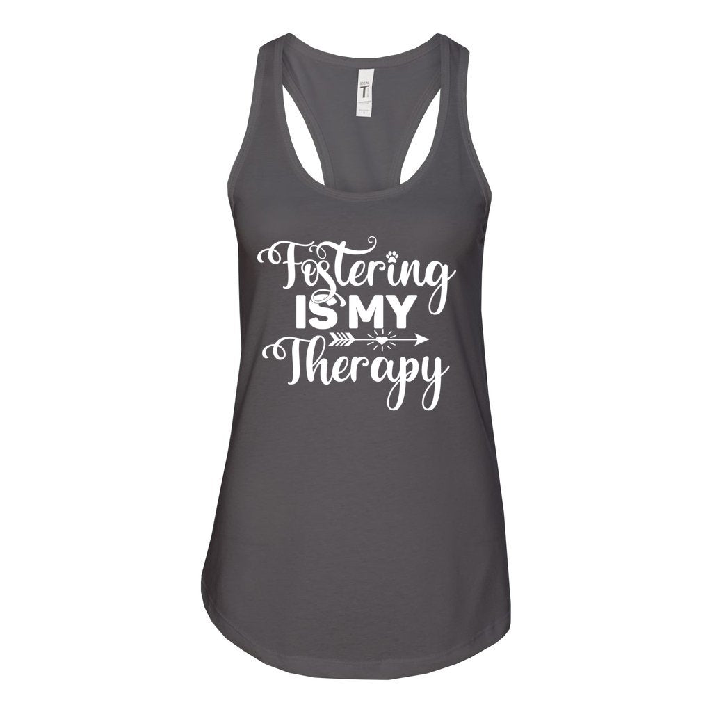 FOSTERING IS MY THERAPY - S / Dark Grey - Foster Mom Things
