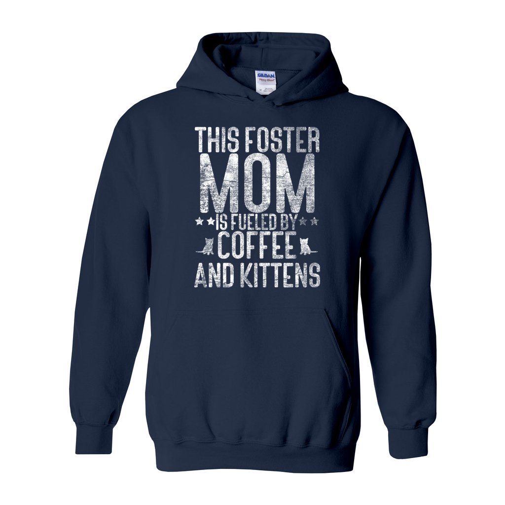 FUELED BY COFFEE AND KITTENS - S / Navy - Foster Mom Things