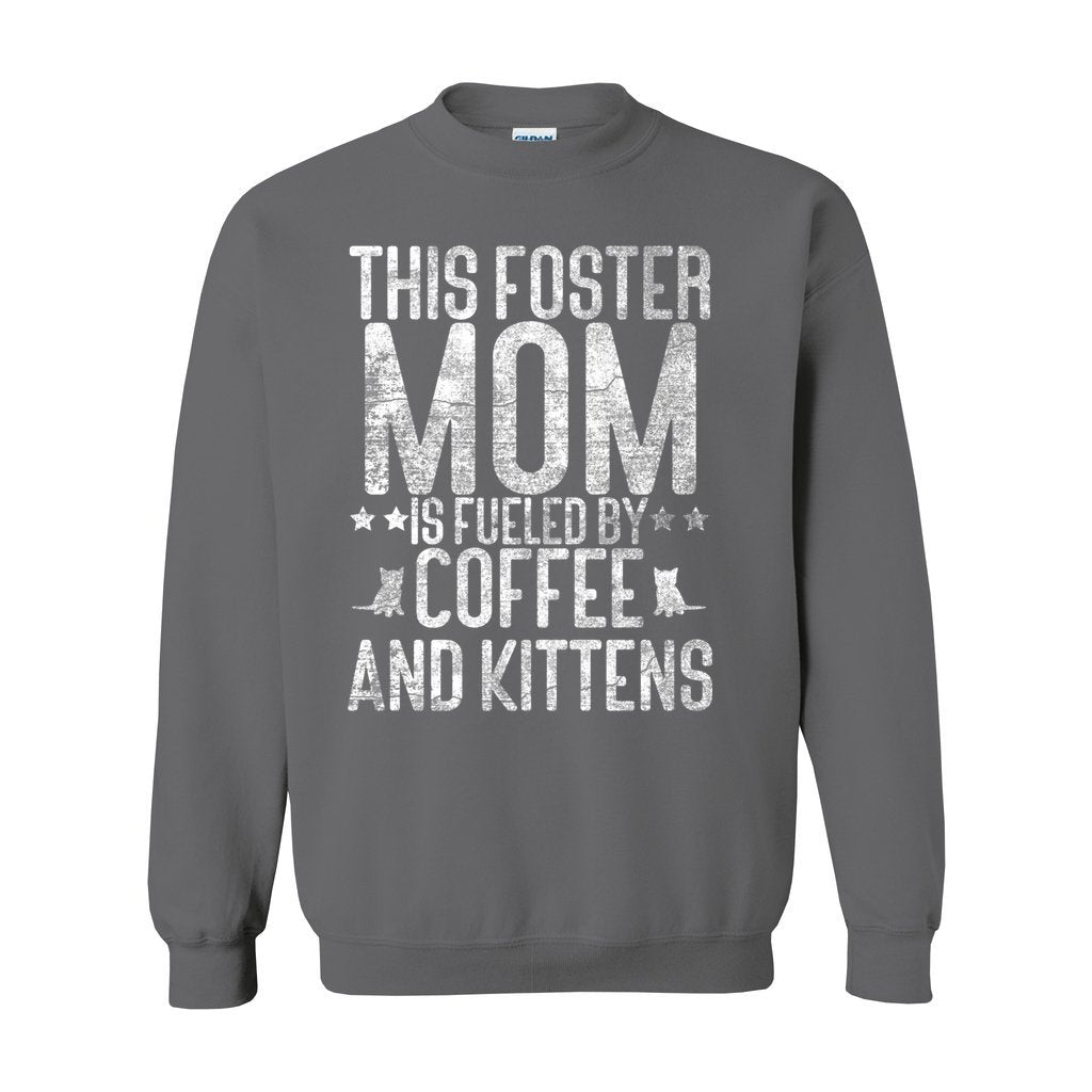 FUELED BY COFFEE AND KITTENS - S / Charcoal - Foster Mom Things