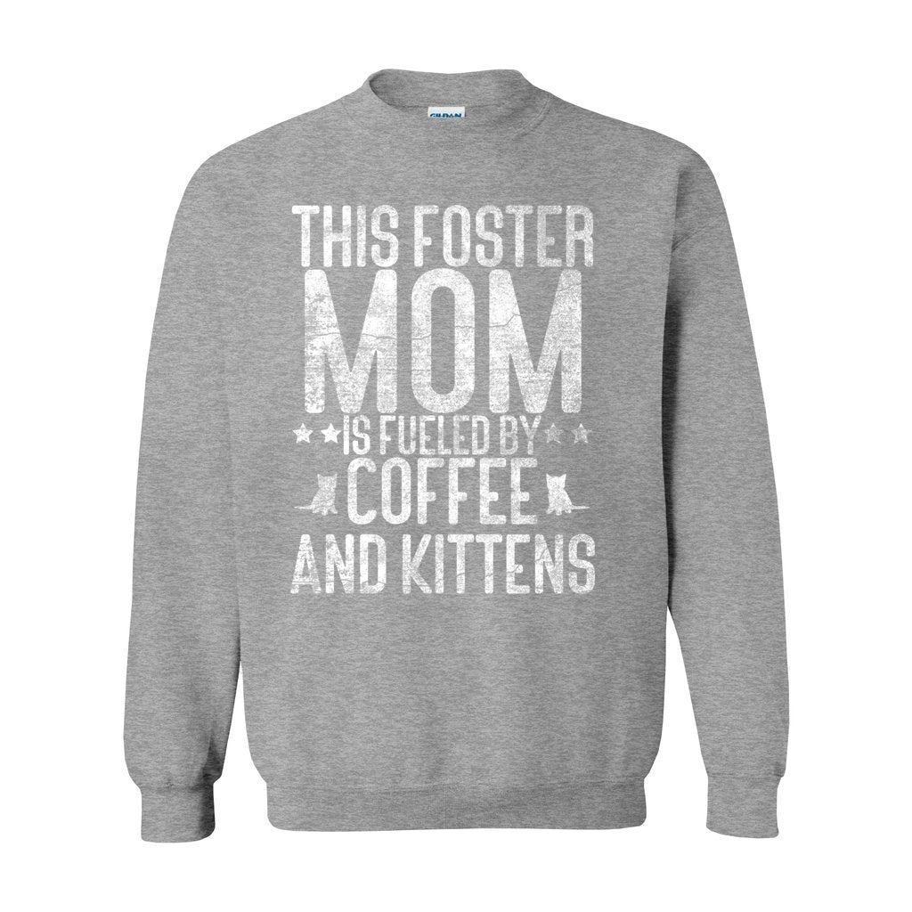 FUELED BY COFFEE AND KITTENS - S / Sports Grey - Foster Mom Things