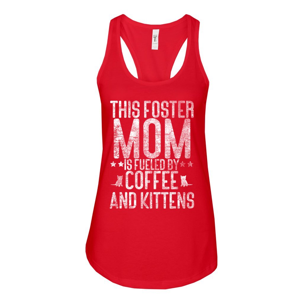 FUELED BY COFFEE AND KITTENS - S / Red - Foster Mom Things