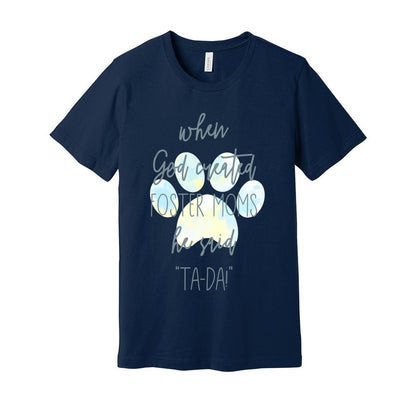 GOD CREATED FOSTER MOMS - XS / Navy - Foster Mom Things